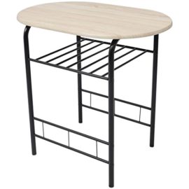 vidaXL-Ensemble-de-meuble-pour-salle–manger-NoirArgent-MDF-Table-tabouret-de-bar-0-3