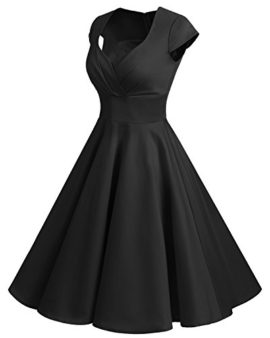 Bbonlinedress-Robe-femme-de-cocktail-Vintage-Rockabilly-Robe-plisse-au-genou-sans-manches-col-carr-Rtro-0-0