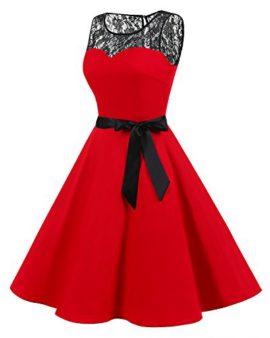 Bbonlinedress Vintage rétro 1950’s Audrey Hepburn Robe de Soirée Cocktail sans manches avec dentelle année 50 Rockabilly Bbonlinedress Vintage rétro 1950’s Audrey Hepburn Robe de Soirée Cocktail sans manches avec dentelle année 50 Rockabilly 3