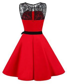 Bbonlinedress Vintage rétro 1950’s Audrey Hepburn Robe de Soirée Cocktail sans manches avec dentelle année 50 Rockabilly Bbonlinedress Vintage rétro 1950’s Audrey Hepburn Robe de Soirée Cocktail sans manches avec dentelle année 50 Rockabilly 4