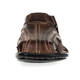 KS-014-Hommes-Cuir-t-Mules-Brun-0-0