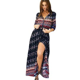 LILICAT Les femmes à la mode la taille du vent national était mince été Bohème Tunique Floral Party Beach Long robe Maxi robe M-3XL LILICAT Les femmes à la mode la taille du vent national était mince été Bohème Tunique Floral Party Beach Long robe Maxi robe M-3XL 2