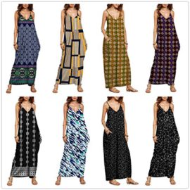 QIYUNZ-Femme-V-Cou-Spaghetti-Sangle-Sans-Manches-Plage-Backless-Sundress-Longue-Maxi-Robe-0-2