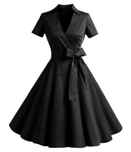 Timormode Rétro Vintage Robe Années 50 ‘s Style Audrey Hepburn Rockabilly Swing,Plissé Robe de Soirée Cocktail Cérémonie pour Mariage Robe de Bal à Manches Courtes Timormode Rétro Vintage Robe Années 50 ‘s Style Audrey Hepburn Rockabilly Swing,Plissé Robe de Soirée Cocktail Cérémonie pour Mariage Robe de Bal à Manches Courtes