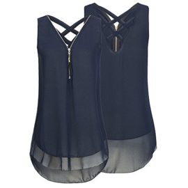 Weant-Femme-Camisole-t-Femme-Lady-sans-Manches-V-Neck-Couleur-Pure-Fermeture-clair-Grande-Taille-Vest-Dbardeur-Tops-T-Shirt-Top-Crop-Gilet-Camisole-Debardeur-Tops-Femme-Chemisier-0