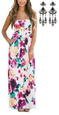 carinacoco Femmes Bohème Longue Maxi Robe de Plage Robes Bustier été Floral Imprimé Sans Bretelle Robe carinacoco Femmes Bohème Longue Maxi Robe de Plage Robes Bustier été Floral Imprimé Sans Bretelle Robe 2