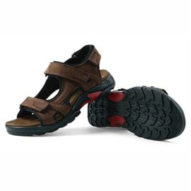 gracosy-Sandales-de-Sports-Hommes-Chaussures-de-Randonne-t-en-Cuir–Scratch-Talons-Plats-Bout-Ouvert-pour-Trekking-Marche-Plage-Ville-Marron-Kaki-0-1