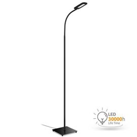 Aglaia Lampadaire Tactile 6.8W, Lampe LED sur Pied Dimmable avec 3 Niveaux de Luminosité, 4000K Blanc Naturel pour Chambre, Salon (Noir) Aglaia Lampadaire Tactile 6.8W, Lampe LED sur Pied Dimmable avec 3 Niveaux de Luminosité, 4000K Blanc Naturel pour Chambre, Salon (Noir) 7