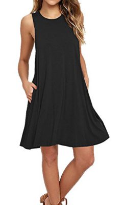 Aitos Femmes Robe Ete Courte Sans Manches Coton Ample Mode Trapèze Lâche Liquette Uni Original Fluide Tunique Casual Avec Poche Aitos Femmes Robe Ete Courte Sans Manches Coton Ample Mode Trapèze Lâche Liquette Uni Original Fluide Tunique Casual Avec Poche 2