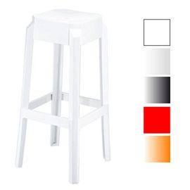 CLP Tabouret de bar FOX en Plastique Résistant, Tabouret de Comptoir Stable et très léger (2 kg), Hauteur siège: 75 cm, Chaise haute pour comptoir, Tabouret de bar en plastique, Chaise haute Empilable CLP Tabouret de bar FOX en Plastique Résistant, Tabouret de Comptoir Stable et très léger (2 kg), Hauteur siège: 75 cm, Chaise haute pour comptoir, Tabouret de bar en plastique, Chaise haute Empilable