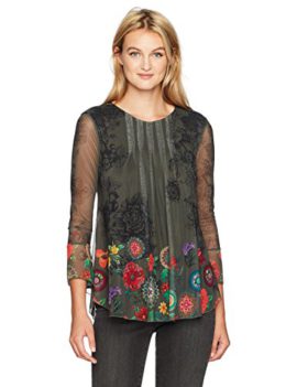 Desigual-TSRachel-T-Shirt–Manches-Longues-Femme-0