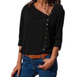 Dokotoo Femme Manches Longues Chemisier Couleur Unie Blouse Eté S-XXL Dokotoo Femme Manches Longues Chemisier Couleur Unie Blouse Eté S-XXL