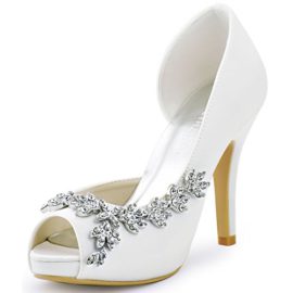 ElegantPark-EP11045-IP-Escarpins-Diamant-Ruban-noeud-Femme-Chaussures-de-mariee-mariage-soiree-0