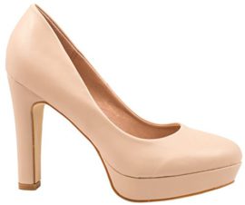 Femmes-escarpins-talon-bloc-High-Heels-simili-cuir-Chaussures-0