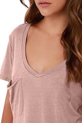 JL&LJ T-Shirt Femme Manche Courte Casual Eté Tops Col V Hauts Tee Shirt Femme JL&LJ T-Shirt Femme Manche Courte Casual Eté Tops Col V Hauts Tee Shirt Femme 3