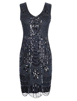 Kayamiya Femmes Retro 20s Perles Art Déco Inspiré Robe De Gatsby Charleston Kayamiya Femmes Retro 20s Perles Art Déco Inspiré Robe De Gatsby Charleston 2