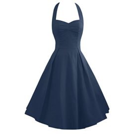 LUOUSE Robe de Bal/Soirée Licou Vintage année 40 50 60 avec des Points Polka LUOUSE Robe de Bal/Soirée Licou Vintage année 40 50 60 avec des Points Polka 3