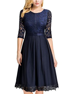 Miusol Vintage Dentelle Robe de Soirée Année 50 Peplum Femme Miusol Vintage Dentelle Robe de Soirée Année 50 Peplum Femme 2