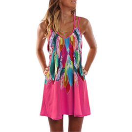 Robe-de-Panache-GreatestPAK-t-Femme-Boho-Maxi-Party-Cocktail-Imprim-Plage-Robe-de-Soleil-0-1