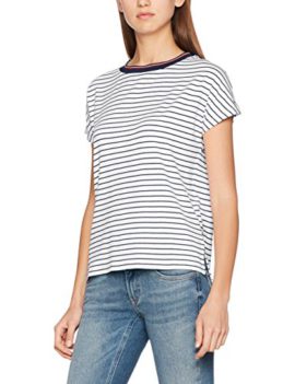 Tommy Jeans Hilfiger Denim THDW Stripe BN Knit S/S 21, T-Shirt Femme Tommy Jeans Hilfiger Denim THDW Stripe BN Knit S/S 21, T-Shirt Femme