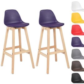 WOLTU 883 Lot DE 2 Tabouret de Bar en Plastique Assise et Bois Pied,Tabouret de Cuisine Chargement maximale 100kg WOLTU 883 Lot DE 2 Tabouret de Bar en Plastique Assise et Bois Pied,Tabouret de Cuisine Chargement maximale 100kg 3