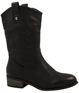 Bottes-cowboy-pour-femmes-Elara-Bottines-aspect-cuir-confortables-Talon-bloc-fermeture-clair-Doublure-Chunkyrayan-0