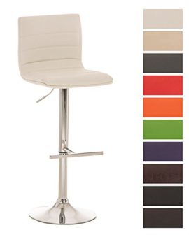 CLP Tabouret de Bar VALENZIA | Réglable en Hauteur et Pivotante | Chaise Haute avec Dossier, Repose-pied et Assise Rembourrée | Tabouret de Comptoir Hauteur Assise 60-81 cm, 10 Couleurs au choix CLP Tabouret de Bar VALENZIA | Réglable en Hauteur et Pivotante | Chaise Haute avec Dossier, Repose-pied et Assise Rembourrée | Tabouret de Comptoir Hauteur Assise 60-81 cm, 10 Couleurs au choix