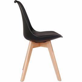 Chaise design scandinave STOCKHOLM noir Chaise design scandinave STOCKHOLM noir 4