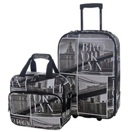 David-Jones-Set-Valise-Cabine-Souple-Lgre-Mallette-Vanity-Toile-Motif-Multicolore-Bagage--Main-Avion-55x35x20-Lot-Trolley-Reporter-2-Roues-Fermeture-Eclair-Sac-Voyage-0