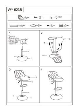 Duhome-Tabouret-de-Bar-Lot-DE-2-en-Similicuir-avec-Dossier-Slection-de-Couleur--Hauteur-Rglable-523B-0