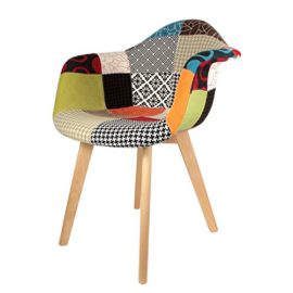 Fauteuil scandinave Patchwork Multicolore Fauteuil scandinave Patchwork Multicolore