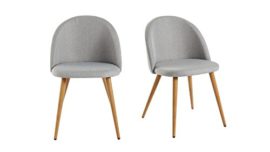 HOMIFAB Lot de 2 chaises Couleur Gris Clair – Collection Romy HOMIFAB Lot de 2 chaises Couleur Gris Clair – Collection Romy 2