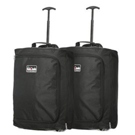 Lot-de-2-Trolley-42L-Bagage-Cabine-Ryanair-55x40x20-Dimensions-Maximales-Valise-Souple-2-Roues-Bagage--Main-0