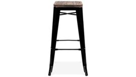 Tabouret de bar design industriel HARLEM (lot de 2) noir Tabouret de bar design industriel HARLEM (lot de 2) noir 3