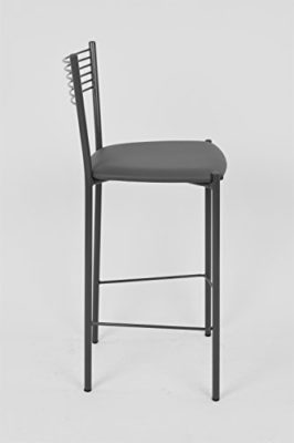 Tommychairs – Set DE 4 Chaises Elegance Modernes et du Design pour la Cuisine, Bar et la Salle à Manger, avec Structure en Acier peindré Gris foncé et Une Assise en Cuir Artificiel Coleur Gris foncé Tommychairs – Set DE 4 Chaises Elegance Modernes et du Design pour la Cuisine, Bar et la Salle à Manger, avec Structure en Acier peindré Gris foncé et Une Assise en Cuir Artificiel Coleur Gris foncé 4