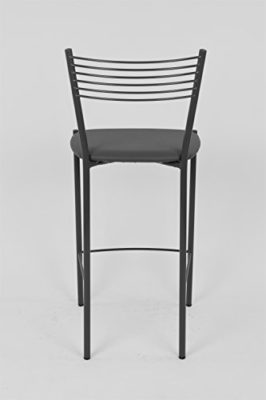 Tommychairs – Set DE 4 Chaises Elegance Modernes et du Design pour la Cuisine, Bar et la Salle à Manger, avec Structure en Acier peindré Gris foncé et Une Assise en Cuir Artificiel Coleur Gris foncé Tommychairs – Set DE 4 Chaises Elegance Modernes et du Design pour la Cuisine, Bar et la Salle à Manger, avec Structure en Acier peindré Gris foncé et Une Assise en Cuir Artificiel Coleur Gris foncé 5