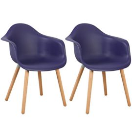 WOLTU-499-Chaises-de-Salle--Manger-Lot-DE-2-en-LinPlastique-AssiseChaise-de-Cuisine-avec-Dossier-en-Bois-Pieds10-Couleurs-0