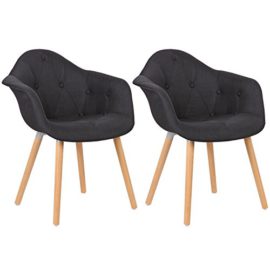 WOLTU Lot DE 2 Chaises de Salle à Manger Chaise de Loisirs Chaise de Cuisine en Lin Siège,#623 WOLTU Lot DE 2 Chaises de Salle à Manger Chaise de Loisirs Chaise de Cuisine en Lin Siège,#623 2