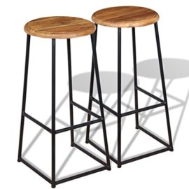 vidaXL-Tabourets-de-bar-bistrot-Tabourets-hauts-2-pices-Teck-massif-0