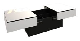 Berlioz-Creations-Amelie-Table-Basse-Panneaux-de-Particules-Blanc-BrillantNoir-113-x-60-x-40-cm-0-0