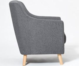 ComptoirXL Fauteuil Design scandinave HARLIG Tissus Gris foncé ComptoirXL Fauteuil Design scandinave HARLIG Tissus Gris foncé 4