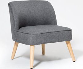 ComptoirXL Fauteuil d’appoint Ralph Tissus Gris foncé ComptoirXL Fauteuil d’appoint Ralph Tissus Gris foncé 2