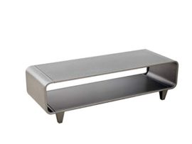 Dipamkar® meuble TV en métal, unité multimédia, table basse, table multifonctions, style industriel simpliste, boîtier en métal brossé gris acier Dipamkar® meuble TV en métal, unité multimédia, table basse, table multifonctions, style industriel simpliste, boîtier en métal brossé gris acier