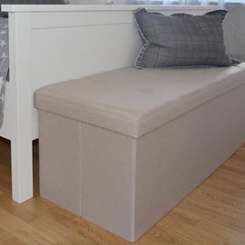 DuneDesign Coffre de Rangement XXL pliante 110x38x38cm incl 2 cloisons 120L Pouf pliable Repose-pieds rectangulaire rembourré 3 places DuneDesign Coffre de Rangement XXL pliante 110x38x38cm incl 2 cloisons 120L Pouf pliable Repose-pieds rectangulaire rembourré 3 places 6