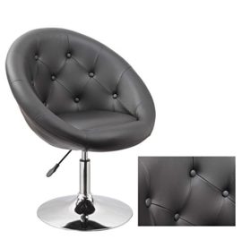 Fauteuil de salon Noir fauteuil club similicuir fauteuil cabriolet pivotant chaise de salle à manger réglable en hauteur Duhome 0331 Fauteuil de salon Noir fauteuil club similicuir fauteuil cabriolet pivotant chaise de salle à manger réglable en hauteur Duhome 0331 2