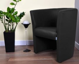 Fortisline Fauteuil cabriolet LOUISIANE mix simili cuir et tissu noir W316 Fortisline Fauteuil cabriolet LOUISIANE mix simili cuir et tissu noir W316 5