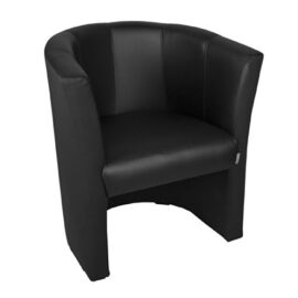 Fortisline Fauteuil cabriolet LOUISIANE mix simili cuir et tissu noir W316 Fortisline Fauteuil cabriolet LOUISIANE mix simili cuir et tissu noir W316