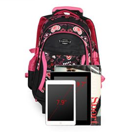 Générique Cartable à Roulette Filles Sac à Dos en Nylon pour Primaire Scolaire l’école étudient camping Générique Cartable à Roulette Filles Sac à Dos en Nylon pour Primaire Scolaire l’école étudient camping 5