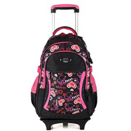 Générique Cartable à Roulette Filles Sac à Dos en Nylon pour Primaire Scolaire l’école étudient camping Générique Cartable à Roulette Filles Sac à Dos en Nylon pour Primaire Scolaire l’école étudient camping 2