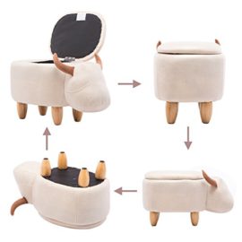 IWMH Ottoman de Rangement Animal Coffre de Rangement Tabouret de Rangement Animaux Amusant pour Enfants Tabouret en Bois IWMH Ottoman de Rangement Animal Coffre de Rangement Tabouret de Rangement Animaux Amusant pour Enfants Tabouret en Bois 4